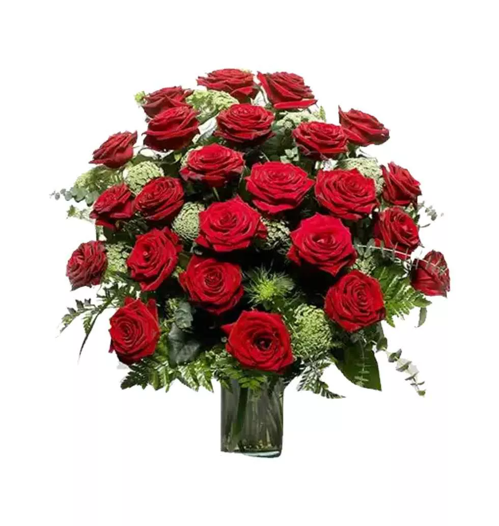 24 Pcs Red Roses