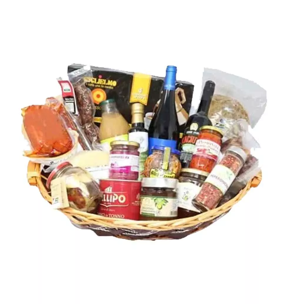 Basket of Rich and Flavorful Artisanal Products