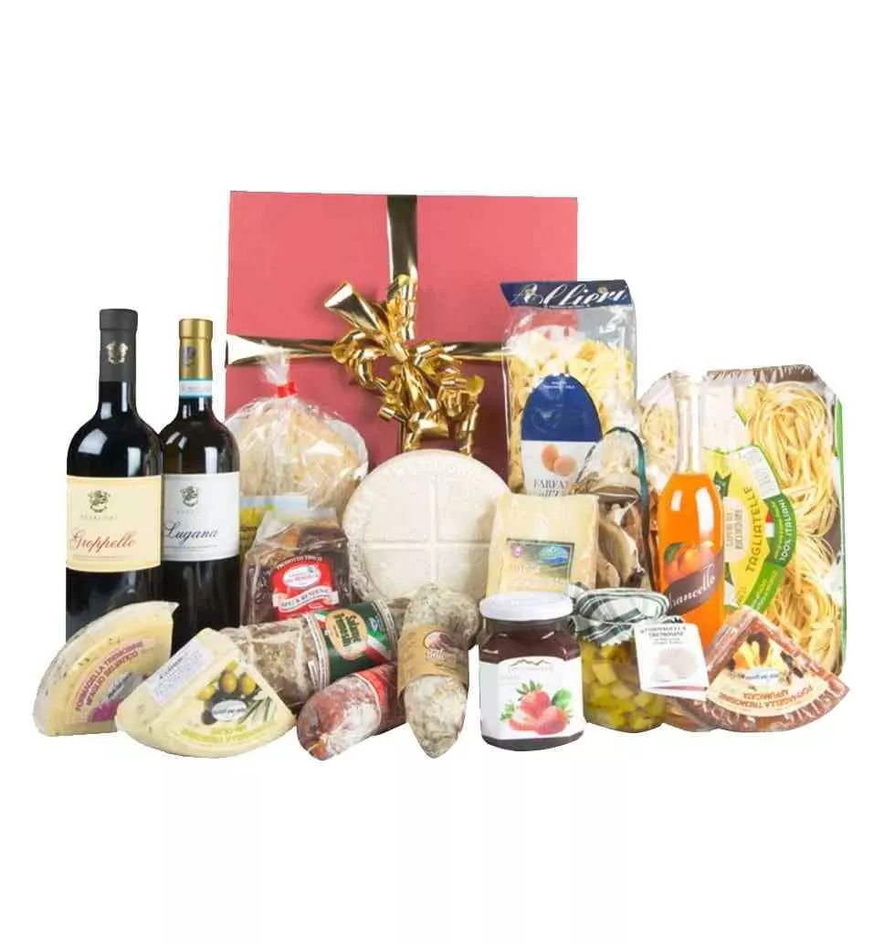Magical Cheese N Wine Gift Basket