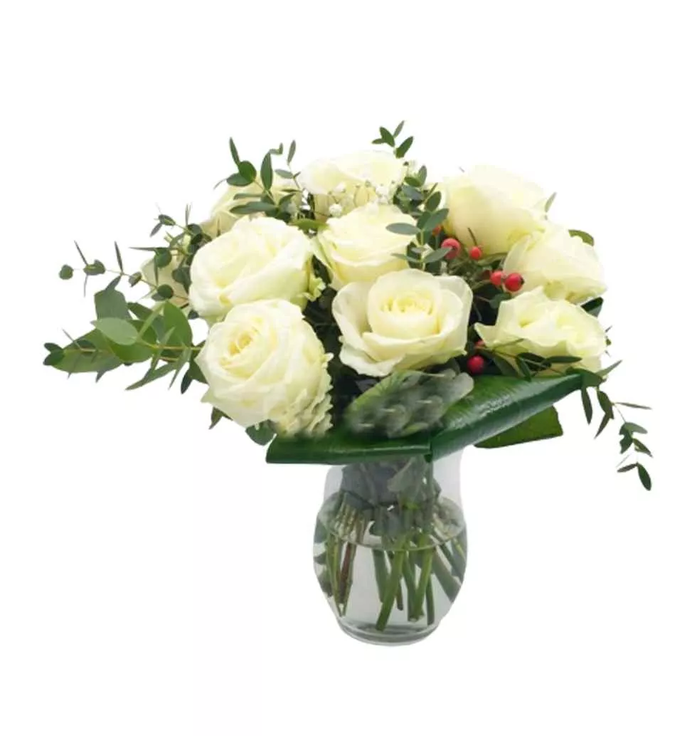 Shockingly Beautiful White Floral Arrangement
